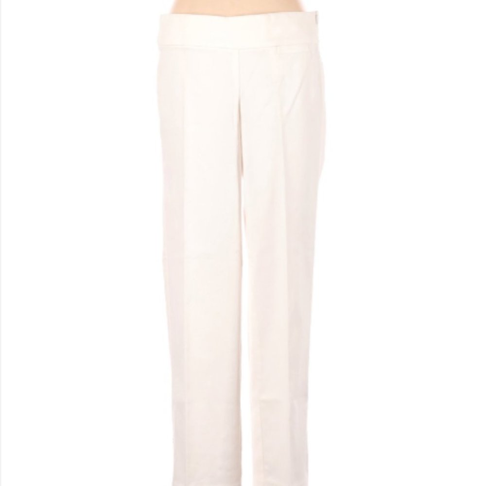 Lilly Pulitzer White Mid Rise Palm Beach Fit Pants